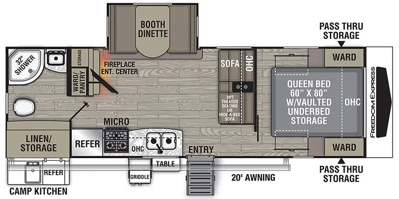 Coachmen Freedom Express LTZ 252RBS floor plan