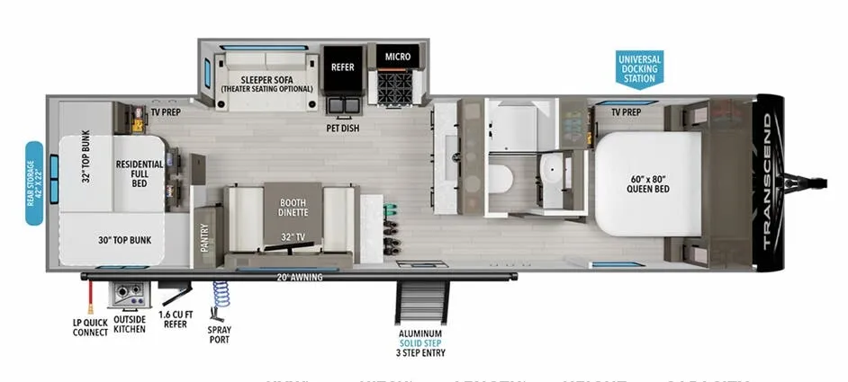 Grand Design Transcend Xplor 2970B floor plan