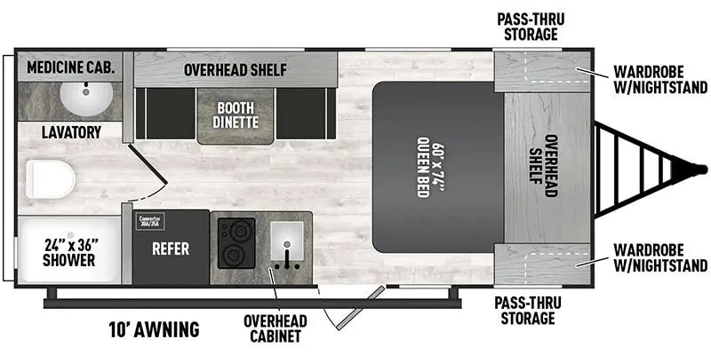 Coachmen Clipper 3K Series 17CFQ floor plan