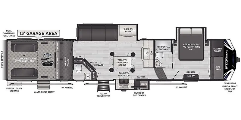 2021 Keystone Fuzion 427 - Floor plan