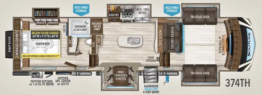 Grand Design Solitude 374TH floor plan