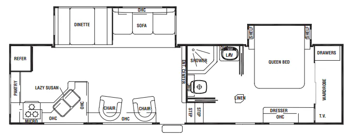 Forest River Cedar Creek Silverback 30LRKSA floor plan