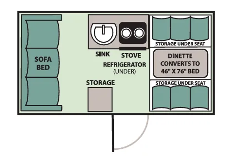 Aliner Ranger 12 Base floor plan