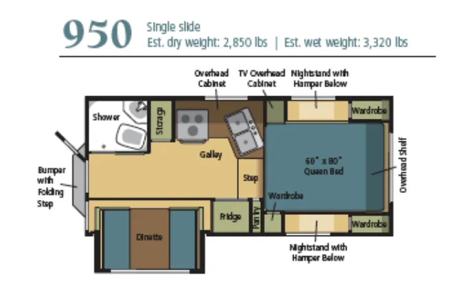 Adventurer Eagle Cap 950 floor plan