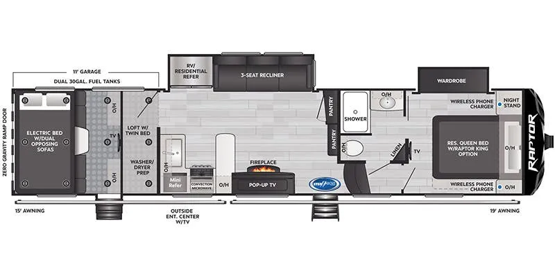 2022 Keystone Raptor 351 floor plan