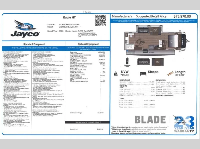2026 Jayco Eagle HT 275RBCS - Photo 3