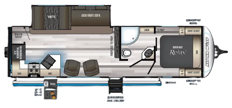 2022 Forest River Cherokee Alpha Wolf 27RK-L - Floor plan