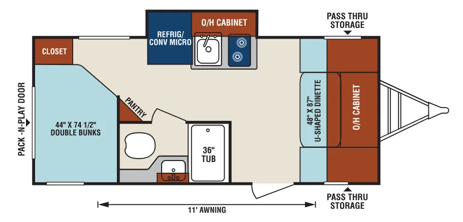 Venture RV Sonic Lite SL169VDB floor plan