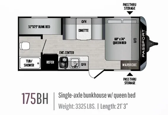 Keystone Passport SL Series 175BH exterior