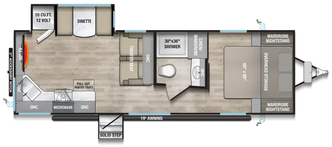 Alliance RV Delta RE250 floor plan