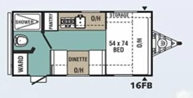Forest River Viking 16FB floor plan