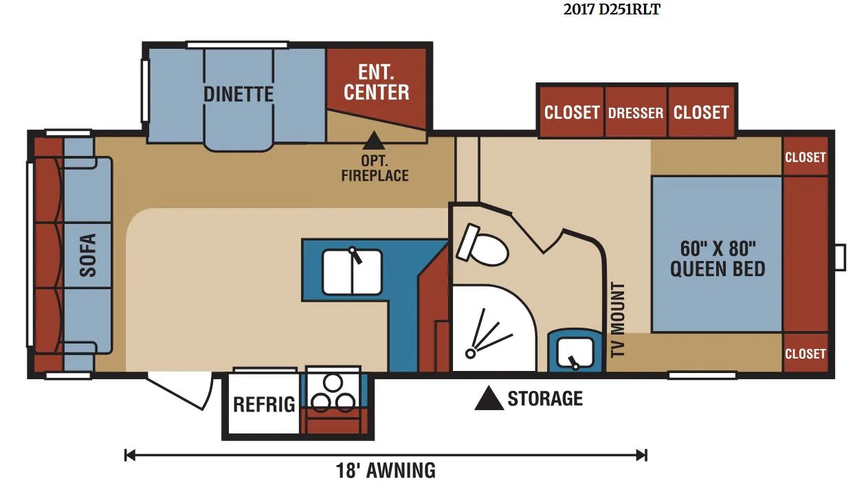 K-Z Durango 1500 D251RLT floor plan