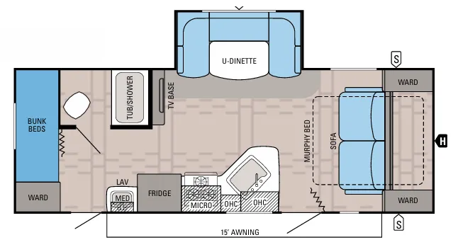 Jayco Jay Feather 23BHM floor plan