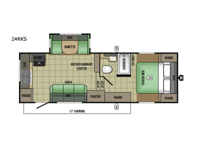 2017 Starcraft AR-ONE MAXX 24RKS — Floor plan