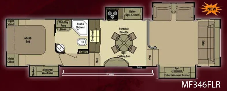 Highland Ridge Mesa Ridge MF346FLR floor plan