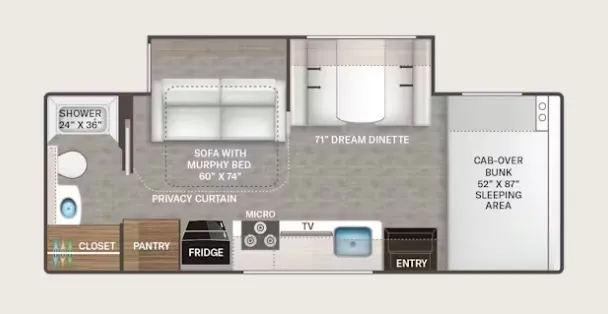 Thor Motor Coach Freedom Elite 24FL floor plan