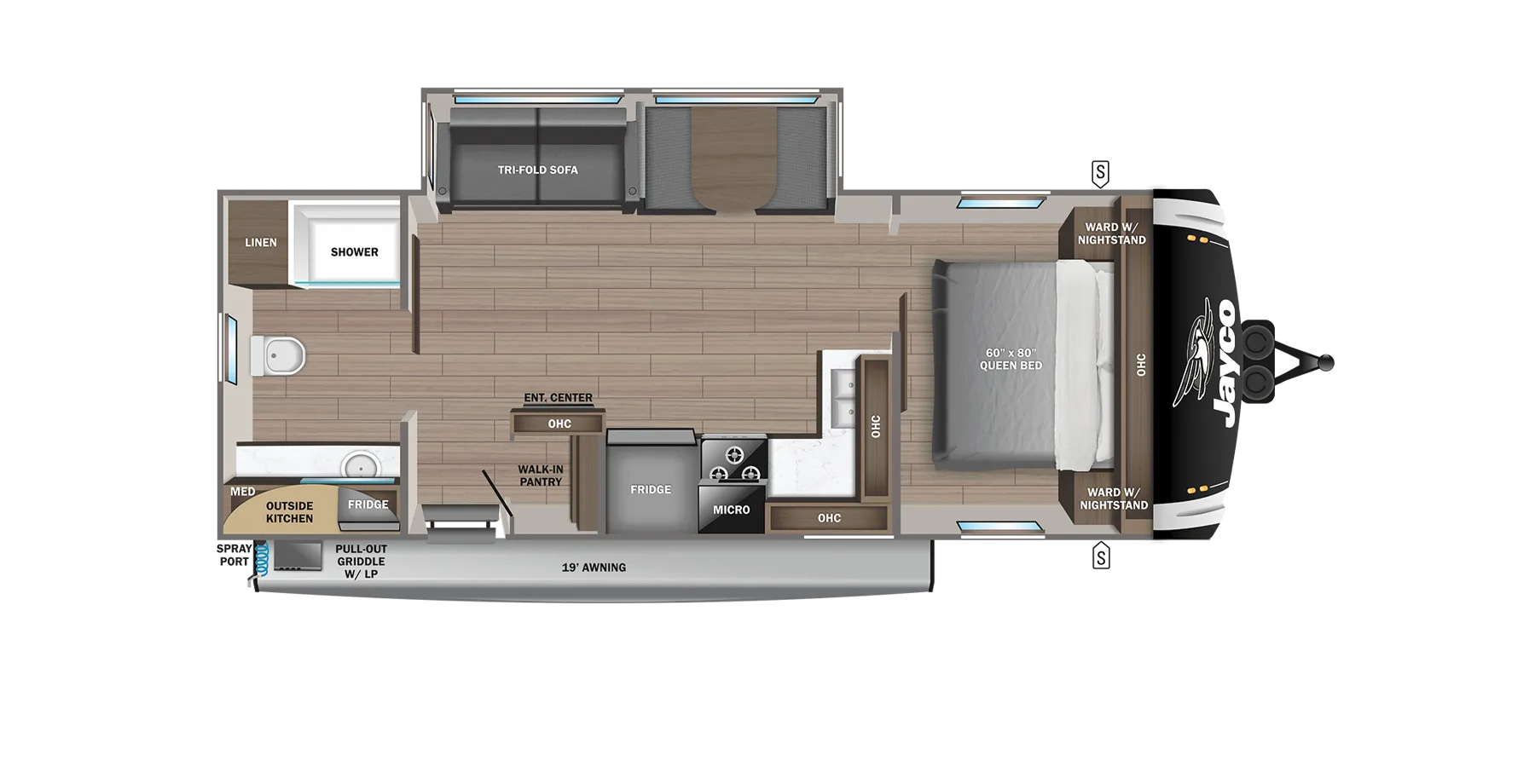 2025 Jayco Jay Feather 25RB - Floor plan
