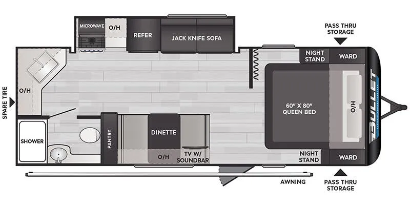 2025 Keystone Bullet Classic West 2240RKWE floor plan
