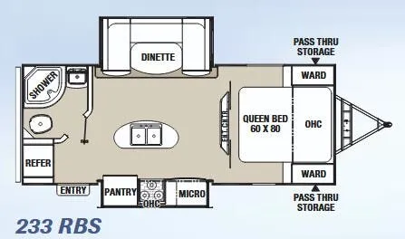 Coachmen Freedom Express Ultra Lite 233 RBS floor plan