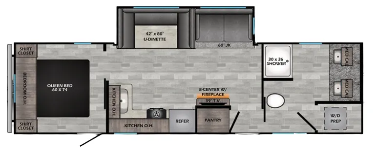 2022 CrossRoads Zinger 298FB floor plan