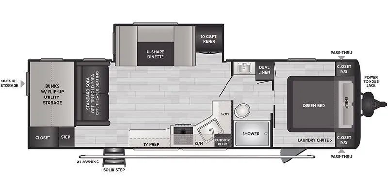 Keystone Hideout West 28BUSWE floor plan