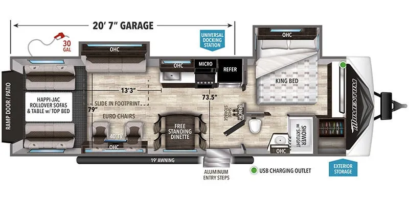 Grand Design Momentum G-Class 30G floor plan