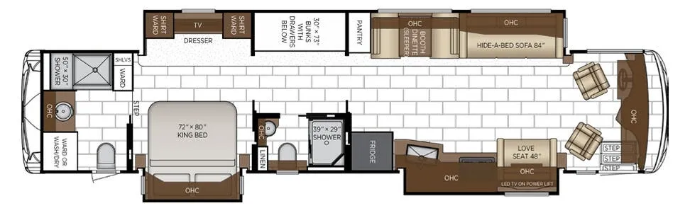 Newmar Ventana 4340 floor plan