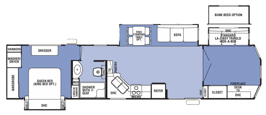 Forest River Cedar Creek Cottage 40CD floor plan