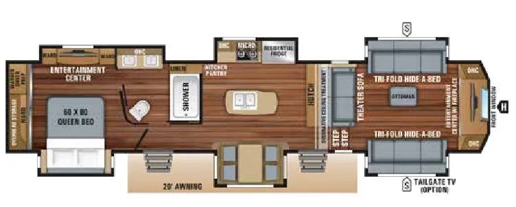 Jayco North Point 381FLWS floor plan