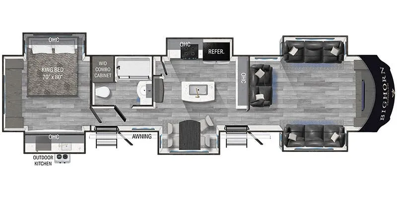 Heartland Bighorn Traveler BHTR 38 FL floor plan