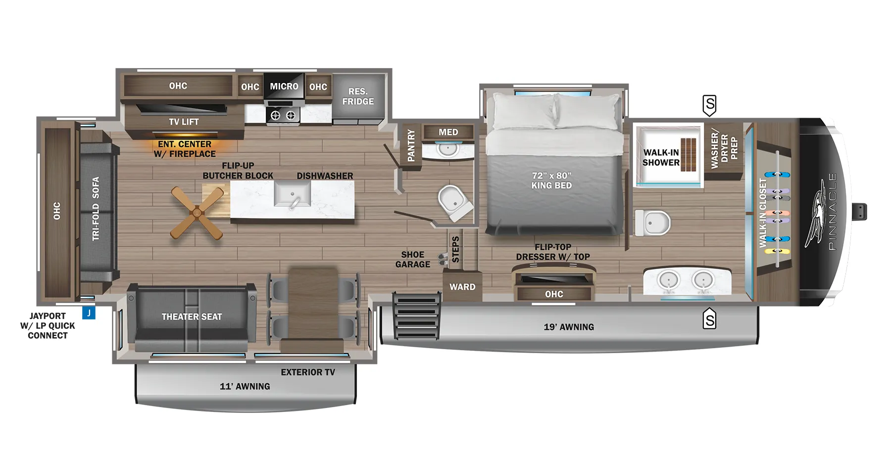 Jayco Pinnacle 36FBTS floor plan