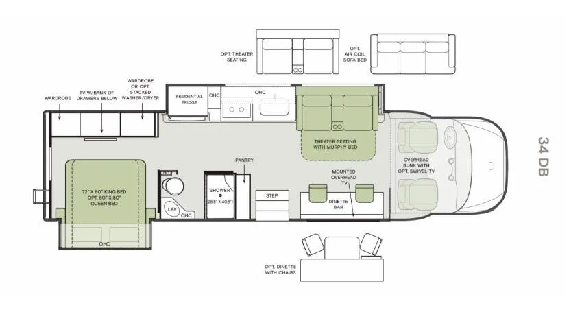 2026 Tiffin Allegro Bay 34 DB floor plan