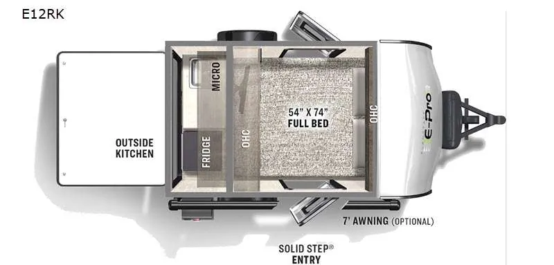 2021 Forest River RV Flagstaff E-Pro 12RK - Floor plan