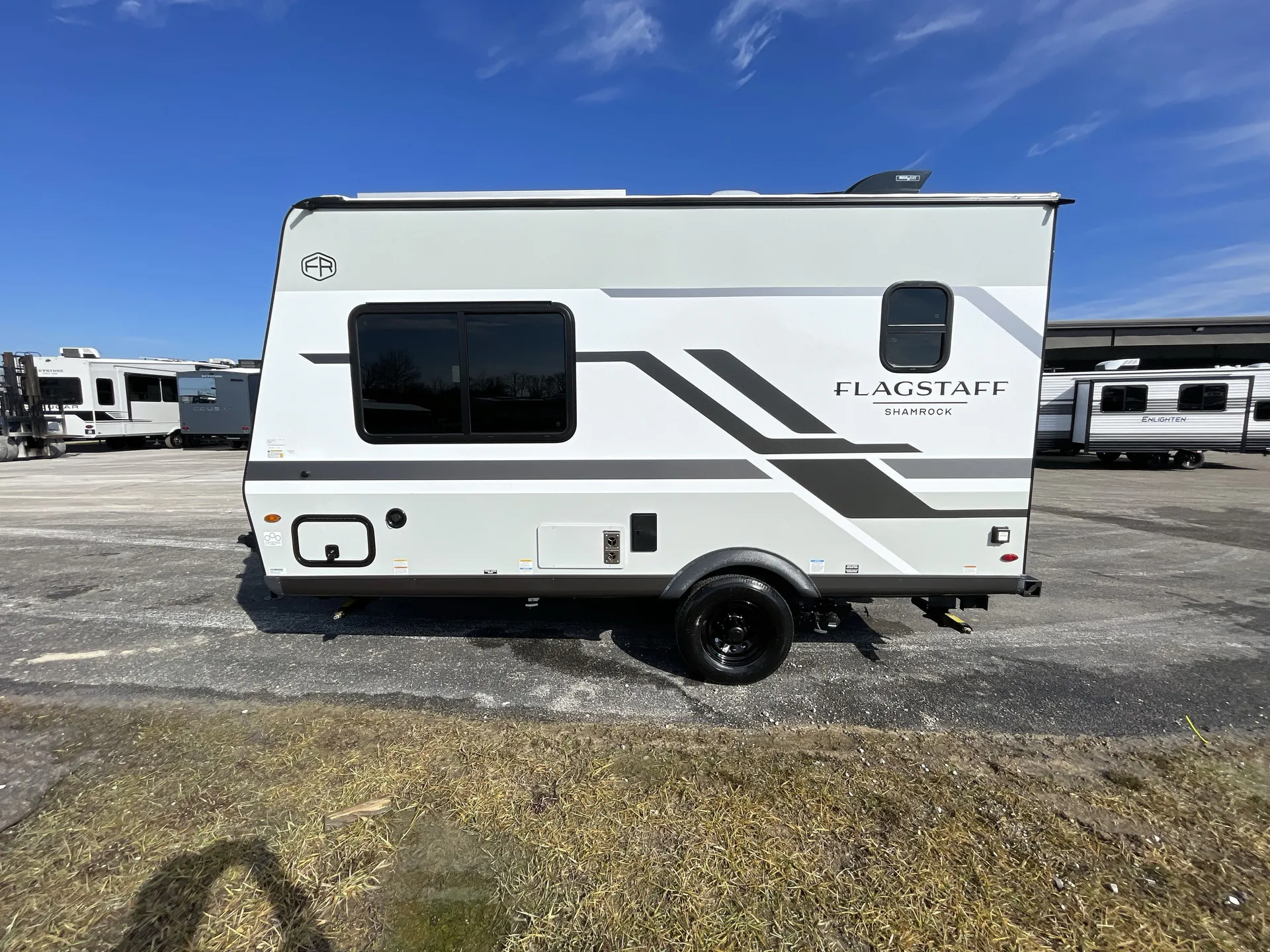 2026 Forest River Flagstaff Shamrock 17E — off campside