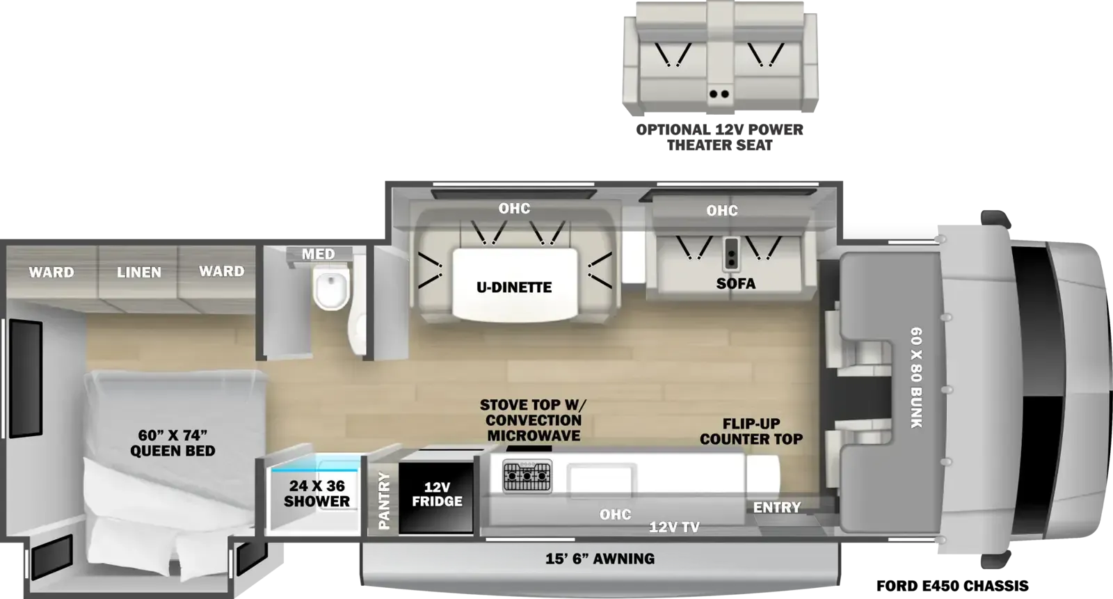 Forest River Sunseeker 3010DS floor plan
