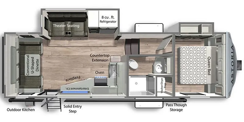 Dutchmen Astoria 1500 2533RDF floor plan