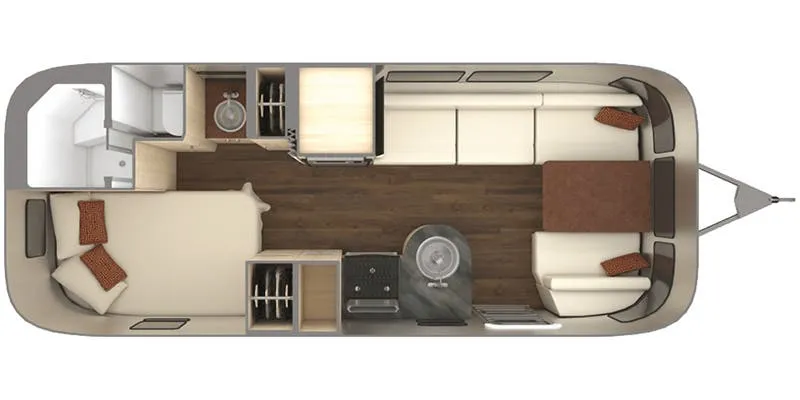 Airstream International 23CB floor plan