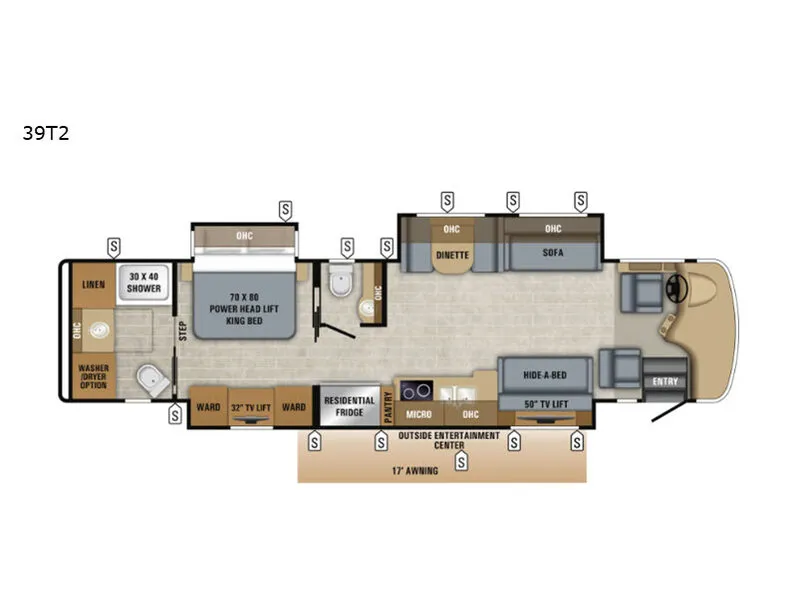 2019 Jayco Embark 39T2 floor plan