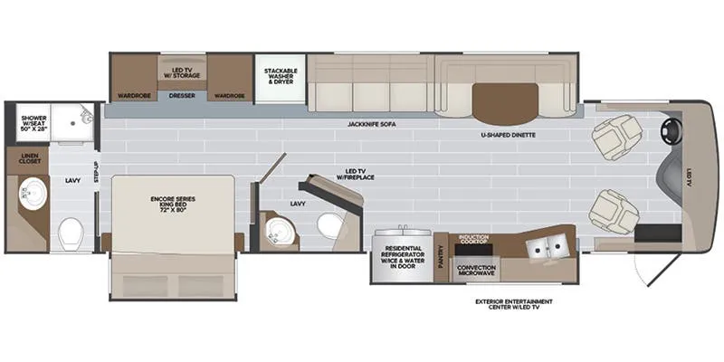 Holiday Rambler Navigator 38K floor plan