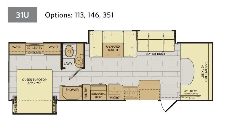 Fleetwood Jamboree 31U floor plan