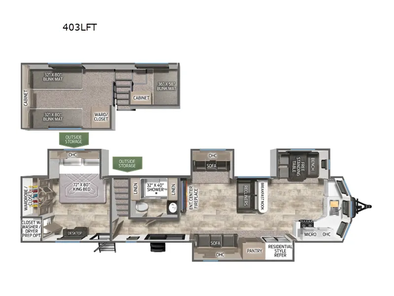 2027 Palomino Puma Destination 403LFT floor plan