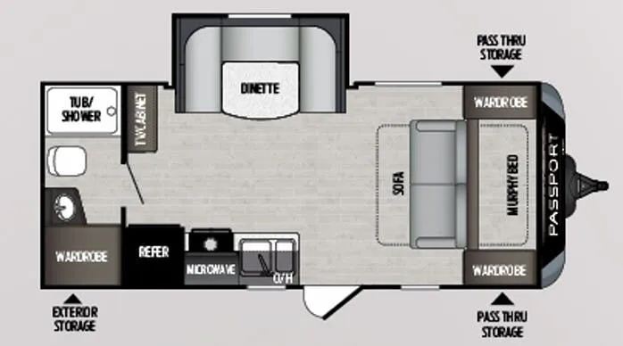 Keystone Passport SL Series 199MLWE floor plan