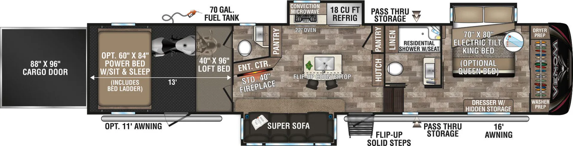 K-Z Venom 4013TK floor plan