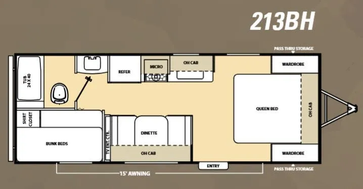Coachmen Catalina 213BH floor plan