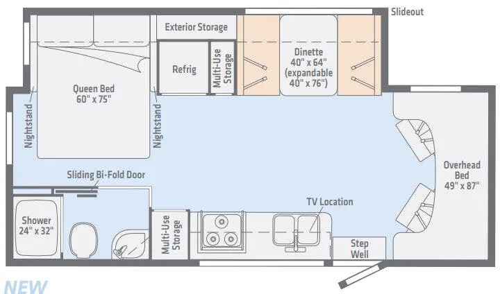 Winnebago Porto 24P floor plan