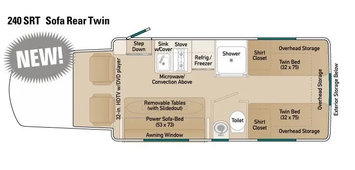 Coach House Platinum II 240 SRT floor plan