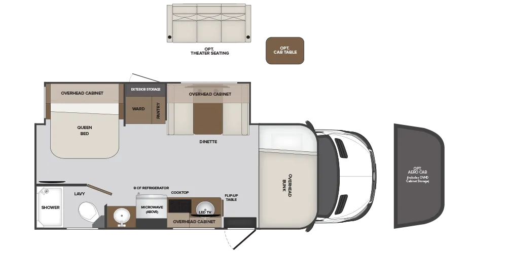 Holiday Rambler Element 25Q floor plan