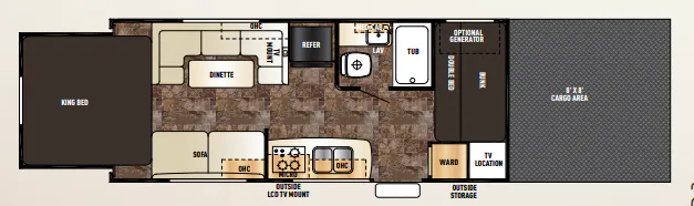 Forest River Cherokee Wolf Pack 21WP floor plan