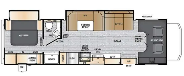 East to West Entrada 2950OK floor plan