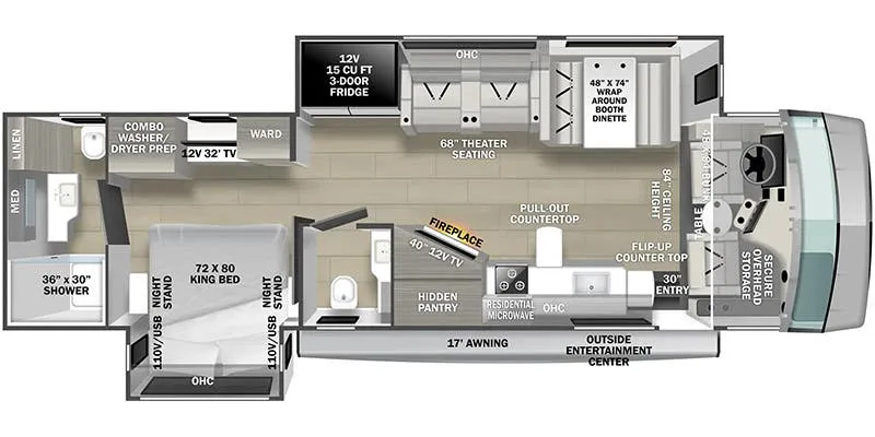 2026 Forest River FR3 34DS - Floor plan